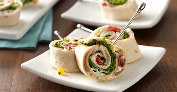 Turkey Club Tortilla Roll-Ups
