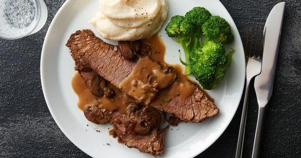 Slow-Cooker Smothered Beef Brisket