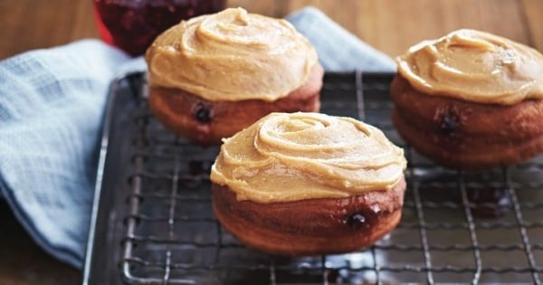 Peanut butter and jelly doughnuts