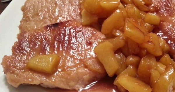 Caramel Apple Pork Chops