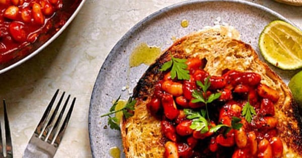 Tamarind beans on toast