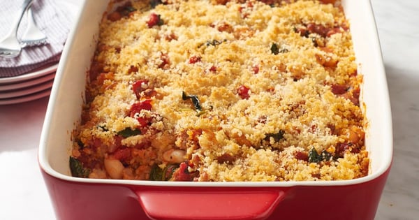 White Bean, Sausage and Spinach Casserole