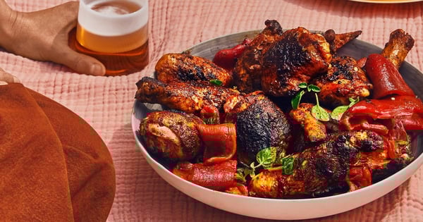 Cold Paprika-Grilled Chicken with Marinated Bell Peppers