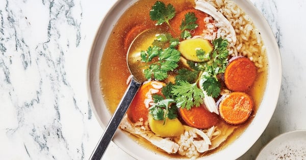 Feel-Better Chicken and Rice Soup
