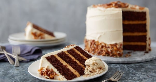 Sky-High Salted Caramel Chocolate Layer Cake