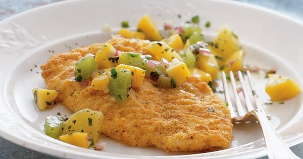 Crispy Baked Fish With Tropical Salsa