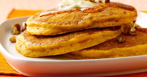 Candied Ginger Pumpkin Pancakes