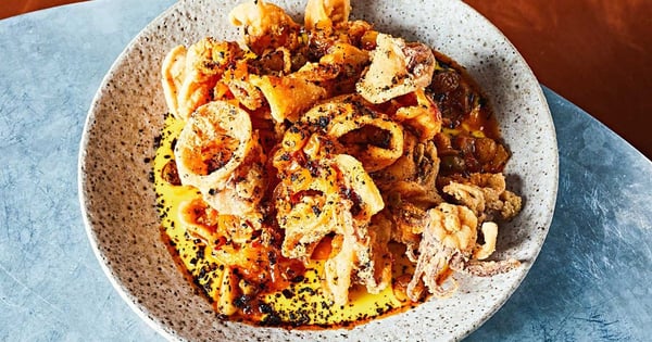 Fried Calamari with Saffron Aioli and Agrodolce