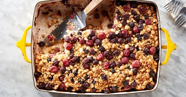 Grape Cake with Hazelnut Streusel