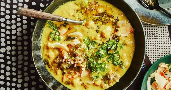 Curried Chickpea and Lentil Dal