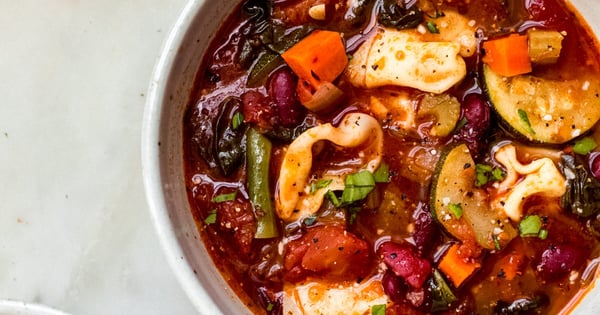 Fire-Roasted Tortellini Minestrone Soup