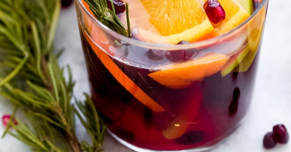 Festive Sangria Mocktail