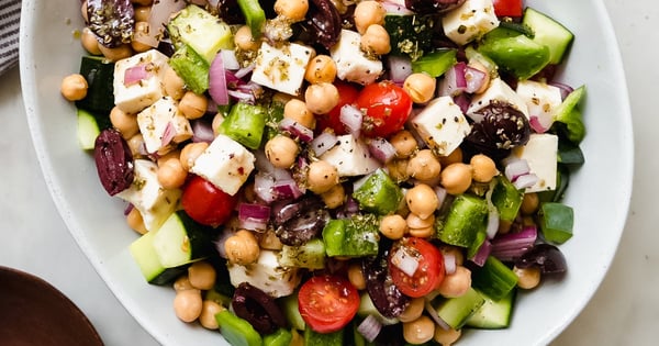Marinated Feta Greek Salad
