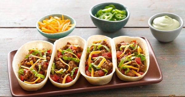 Easy Beef Ten Minute Taco Bowls
