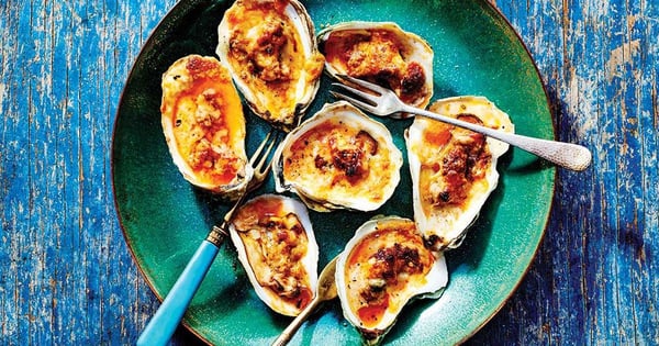 Broiled Oysters with Parmigiano and 'Nduja