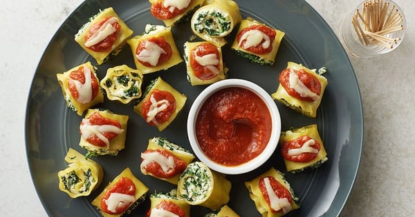 Mini Spinach Lasagna Roll-Ups