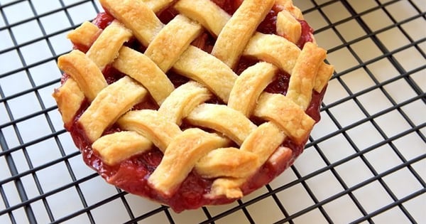 Mini Strawberry Lattice Pies