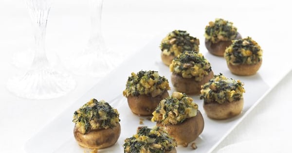 Spinach-Stuffed Mushrooms