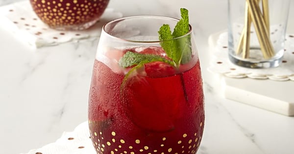 Cherry Pomegranate-Ginger Fizz