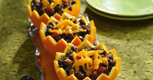 Black Beans in Boo Bowls