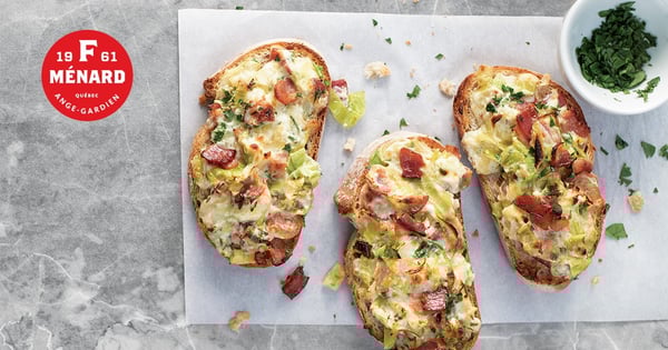 Bacon, Leek & Cheese Tartines