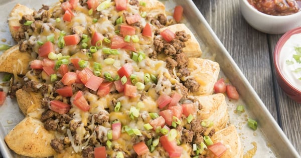 Loaded Beef and Cheese Biscuit Nachos