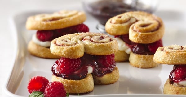 Raspberry Palmier Shortcakes