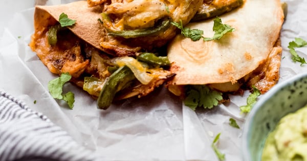 Crispy Baked Chicken Quesadillas