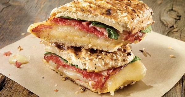 Joe Beef grilled cheese with spicy capicollo