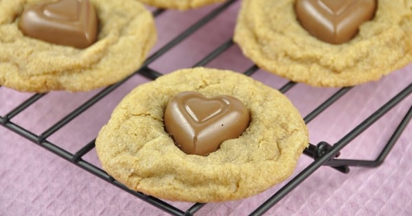 Chocolate Heart Biscoff Cookies