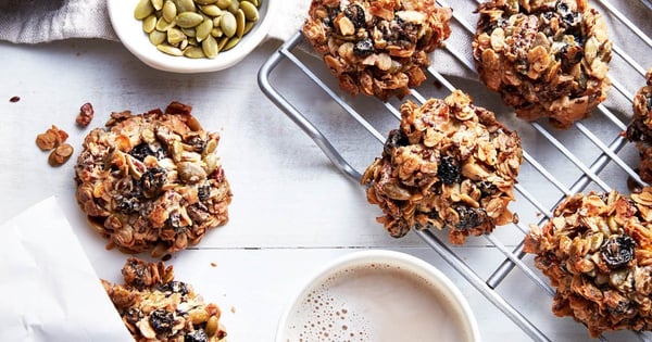 Blueberry granola breakfast cookies