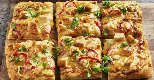 Shareable Thai Chicken Flatbread