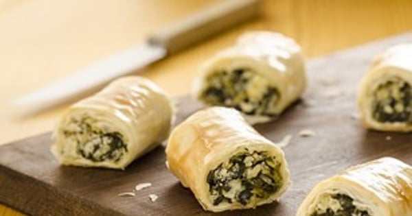 Spinach Phyllo Roll-Ups Made Over