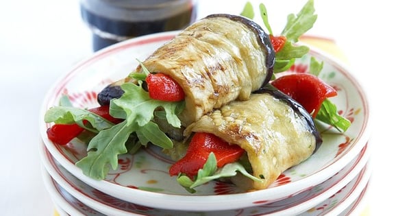 Grilled Filled Eggplant Rolls