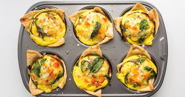Cheesy Bacon Muffin Tin Breakfast Quiches