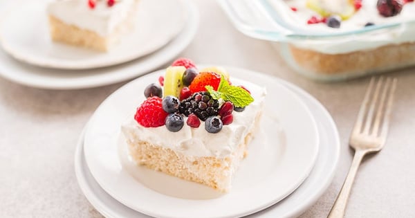 Skinny Tres Leches Poke Cake