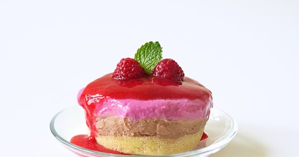 Mini Chocolate Raspberry Tofu Pies