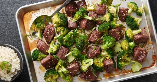 Sheet-Pan Sesame Beef and Broccoli