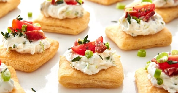 Bacon and Tomato Cream Cheese Tarts