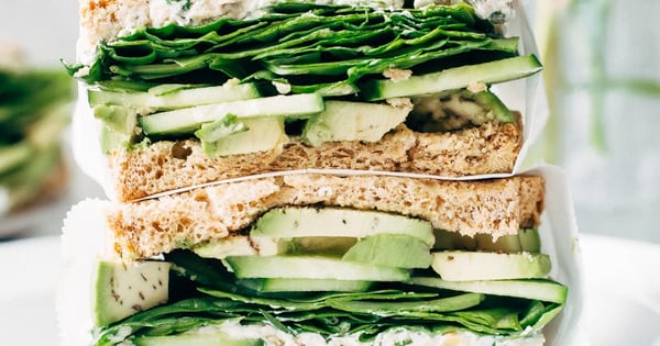 Smashed Chickpea Green Goddess Sandwiches