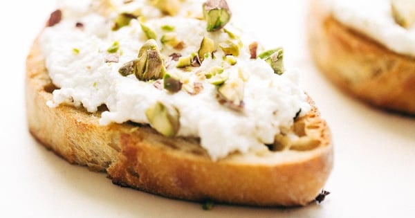Ricotta Toasts with Pistachios and Honey