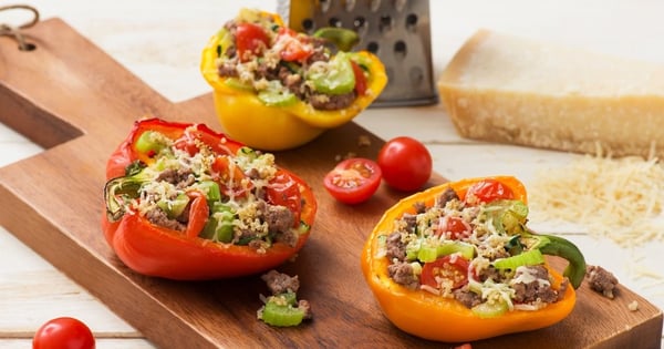 Quinoa & Beef Stuffed Peppers