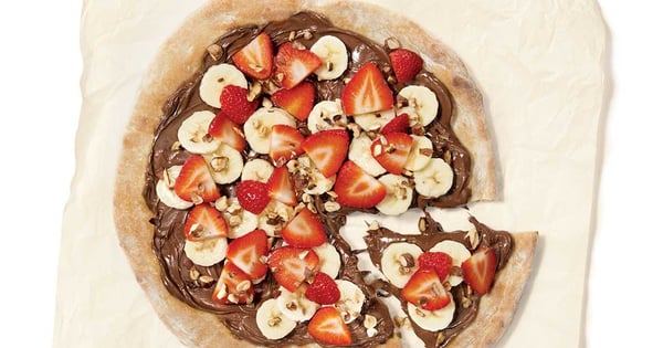 Chocolate-hazelnut pizza
