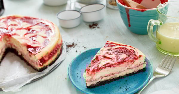 Cherry Swirled Cheesecake