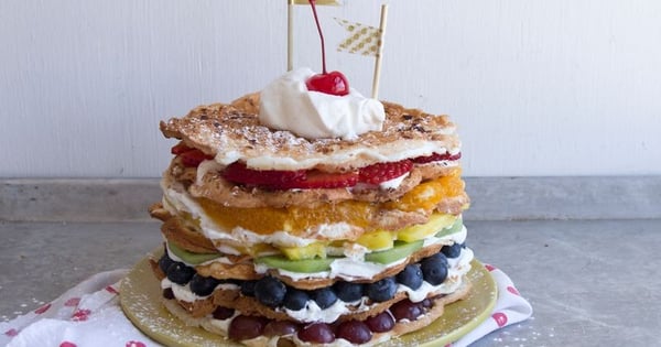 Angel Food Waffle Shortcake
