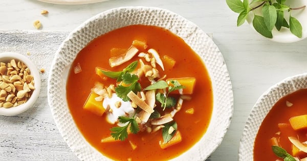 Thai Butternut Squash and Red Curry Soup