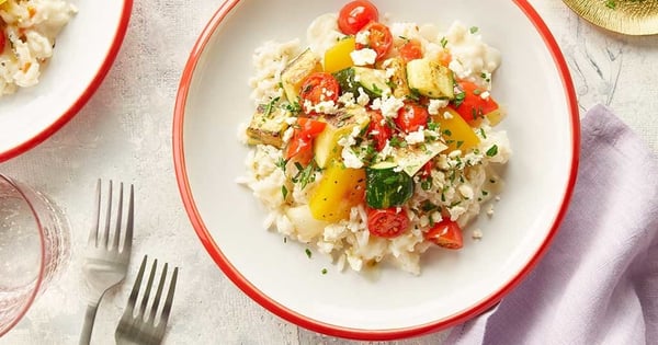 Ratatouille-Topped Creamy Rice