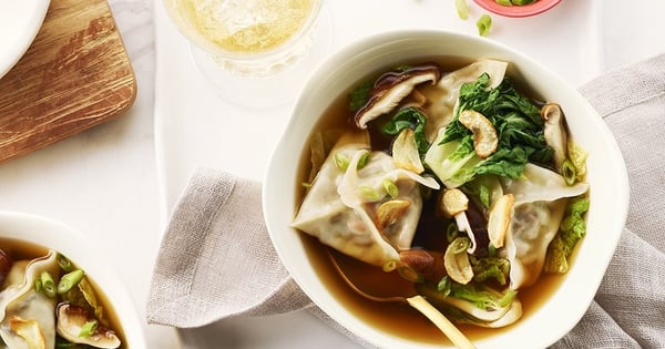 Mushroom Wonton Soup