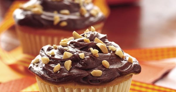 Peanut Butter Cupcakes with Chocolate Frosting