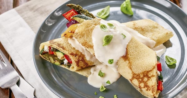 Roasted Veggie Crepes
